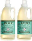 Mrs. Meyer'S Liquid Laundry Detergent, Biodegradable Formula Infused With Essential Oils, Basil, 64 Oz - Pack Of 2 (128 Loads)