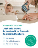 Amara Organic Baby Food - Stage 2 - Peas, Corn & Carrots - Baby Cereal To Mix With Breastmilk, Water Or Baby Formula - Shelf Stable Baby Food With 100% Organic Veggies - 5 Pouches, 3.5Oz Per Serving