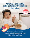 Amara Organic Baby Food - Stage 2 - Sweet Potato Raspberry - Baby Cereal To Mix W/Breastmilk, Water Or Baby Formula - Shelf Stable Baby Food W/Organic Fruit And Veggies - 5 Pouches 3.5Oz Per Serving