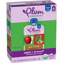 Plum Organics Stage 2 Organic Baby Food - Apple And Broccoli - 4 Oz Pouch (Pack Of 4) - Organic Fruit And Vegetable Baby Food Pouch