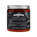 Farmstead Apothecary 100% Plant Based Body Lotion with Organic Safflower Oil, Organic Sunflower Oil & Organic Vitamin E Oil, 8 Oz (Fig & Honeysuckle)