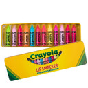 Lip Smacker Crayola Flavored Lip Balm Collectors Tin | Flavor Vault | Dry Lips | For Kids, Men, Women | Stocking Stuffer | Christmas Gift | Set Of 12