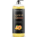 Majestic Pure Apricot Oil, 100% Pure And Natural, Cold-Pressed, Apricot Kernel Oil, Moisturizing, For Skin Care, Massage, Hair Care, And To Dilute Essential Oils, 16 Fl Oz