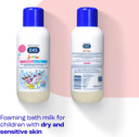 E45 Dermatological Junior Foaming Bath Milk 500 ml  Bath Foam for Kids - Soap-Free Body Wash to Protect and Moisturise Dry and Sensitive Skin  Soothe Itching and Irritation - Dermatitis Eczema Cream