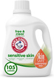 Arm & Hammer Sensitive Skin Free & Clear, 105 Loads Liquid Laundry Detergent, 105 Fl Oz
