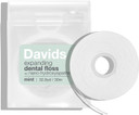 Davids Expanding Dental Floss + Refill W/Hydroxyapatite, No Break Woven Strands, Waxed, Vegan, Cocoa Butter & Mint, Kid Friendly, Refillable Dispenser, 66 Yd