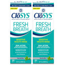 CloSYS Sensitive Mouthwash, 32 Ounce, 2 Count, Gentle Mint, Alcohol Free, Dye Free, pH Balanced, Helps Soothe Mouth Sensitivity, Fights Bad Breath