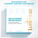 Lumineux Bamboo Replacement Heads 3 Pack - Exclusive To Lumineux Sonic Electric Toothbrush - Soft Bristle Bamboo Heads - Made With Eco Loving Renewable Bamboo