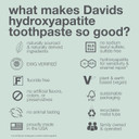 Davids Fluoride Free Nano Hydroxyapatite Toothpaste For Remineralizing Enamel & Sensitive Relief, Whitening, Antiplaque, Sls Free, Natural Peppermint, 1.75 Oz, Tsa Approved Travel Size