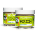 Uncle Harry'S Spearmint Remineralizing Toothpaste | Natural Whitening Toothpaste Freshens Breath & Promotes Enamel | Vegan Fluoride Free Toothpaste (2 Pack)