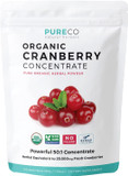 Usda Organic Cranberry Concentrate (50:1) Powder - 500Mg Is Equivalent To 25,000Mg Of Fresh Cranberries - For Kidney Cleanse & Uti Support Vitamins - Women - Supplement - 100 Servings - No Pills