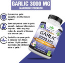 Odorless Pure Garlic 3000 Mg Per Serving Maximum Strength 150 Soft Gels Promotes Healthy Cholesterol Levels Immune System Support