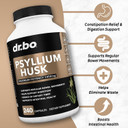 Psyllium Husk Capsule Fiber Supplement - Natural Powder Capsules For Constipation Relief For Adults - Nutritional Soluble Fiber Pills & Daily Regularity Support - Bulk Seed Husks Digestion Supplements