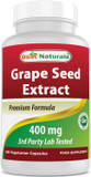 Best Naturals Grape Seed Extract 400 Mg Veggie Capsule, 120 Count