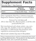 Protocol Biotin 5,000Mcg - Vitamin B7 Supplement - Hair, Skin, Nails Support* - For Carb Metabolism & Cell Growth* - Biotin Vitamin B Capsules - 90 Veg Caps
