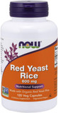 Now Foods Red Yeast Rice 600 Milligrams, 120 Veggie Caps