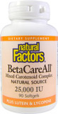 Natural Factors, BetaCareAll 25,000 IU, Vitamin A for Healthy Skin, Vision and Immune Function, 90 Softgels