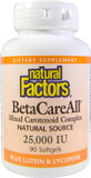 Natural Factors, Betacareall 25,000 Iu, Vitamin A For Healthy Skin, Vision And Immune Function, 90 Softgels
