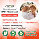 Aurora Nutrascience, Mega-Liposomal Nad+/Resveratrol, Gluten Free, Non-Gmo, Sugar Free, Organic Fruit Flavor, 16 Fl Oz (480 Ml)