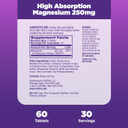 Natrol High Absorption Magnesium 250 Mg, Dietary Supplement To Support Heart, Nerve, Muscle And Bone Health, 60 Cranberry Apple-Flavored Chewable Tablets, 30 Day Supply