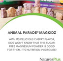 Naturesplus Animal Parade Magkidz, Cherry Flavor - 0.38 Lb - Children'S Magnesium Powder Supplement - Bone & Muscle Health Support - Gluten Free, Sugar Free - 45 Servings