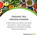 Naturesplus Organic Pea Protein - 1.1 Lbs, Vegan Drink Powder - High Energy Protein Powder, Hunger Suppressant, Muscle Builder, Promotes Heart Health - Non-Gmo, Vegetarian, Gluten-Free - 25 Servings