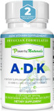 Power By Naturals Adk Vitamin Supplement: Vitamin A, Vitamin D3 5000 Iu, And Vitamin K2 Mk-7, Support Bone Health Vitamin Adk Supplement, Pure Vitamin D3 K2 Mk7 & A, 60 Capsules (2 Month Supply)