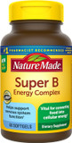 Nature Made Super B Energy Complex, Dietary Supplement For Brain Cell Function Support, 60 Softgels, 60 Day Supply