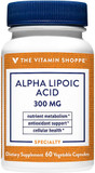 The Vitamin Shoppe Alpha Lipoic Acid 300Mg, Natural Antioxidant Formula To Support Glucose Metabolism & Promotes Healthy Blood Sugar (60 Capsules)