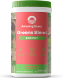 Amazing Grass Green Superfood Energy: Super Greens Powder & Plant Based Smoothie Mix, Caffeine With Matcha Green Tea & Beet Root Powder, Watermelon, 60 Servings