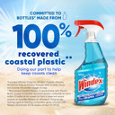 Windex Glass Cleaner Spray, Original Blue Window Cleaner Works On Smudges And Fingerprints, Bottle Made From 100% Recovered Coastal Plastic, 32 Fl Oz