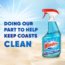 Windex Glass Cleaner Spray, Original Blue Window Cleaner Works On Smudges And Fingerprints, Bottle Made From 100% Recovered Coastal Plastic, 32 Fl Oz