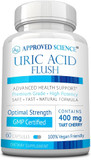 Approved Scienceã¢Â® Uric Acid Flush With Folic Acid And Tart Cherry - 60 Capsules - 1 Month Supply