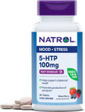 Natrol 5-Htp 100Mg, Drug-Free Dietary Supplement Helps Support Balanced Mood, 30 Mixed Berry-Flavored Fast Dissolve Tablets, 15-30 Day Supply