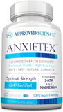 Approved Science Anxietex - Calm And Relaxation - L-Theanine And Magnesium - 60 Capsules - Vegan Friendly - 1 Month Supply