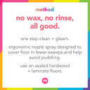 Method Hardwood Floor Cleaner Squirt + Mop Refill, Almond, For Sealed Hardwood And Laminate Floors, 68 Fl Oz (Pack Of 1)