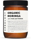 Erbology Organic Moringa Leaf Powder 3.2 Oz - 45 Servings - Body Cleansing - Immunity Support - Rich In Iron - Sustainably Sourced Straight From Farm In India - Small Batch - Vegan - Gmo-Free