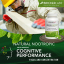 Bricker Labs Memory Matters Cognitive Support Supplements, Natural Nootropic Brain Health Supplements With Neumentix Spearmint Extract To Support Brain Function And Performance, 90 Ct (90)