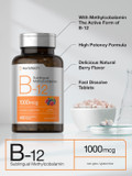Horbã£Â¤Ach Vitamin B12 Sublingual 1000 Mcg | 400 Fast Dissolve Tablets | Methylcobalamin Supplement For Adults | Natural Berry Flavor | Vegan, Vegetarian, Non-Gmo, And Gluten Free