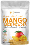 Organic Mango Juice Powder, 8Oz | 100% Natural Fruit Powder | Cold Pressed Mangos Source | No Sugar & Additives | Great Flavor For Drinks, Smoothie, & Beverages | Non-Gmo & Vegan Friendly