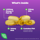 Natrol, Omega-3 Fish Oil Softgels, Heart Health Dietary Supplement, 1200 Mg, 60 Count