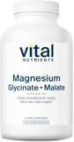 Vital Nutrients Magnesium Glycinate + Malate | 120Mg Vegan Magnesium Supplement For Women And Men | Muscle, Heart, Bone Support* | Promotes Relaxation | Gluten, Dairy And Soy Free | 100 Capsules