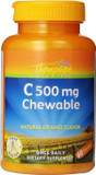 Thompson C Tablets, Orange, 500 Mg, Chewable, 60 Count (Pack Of 2)