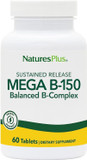 Naturesplus Mega B150 Complex, Sustained Release - 60 Vegetarian Tablets - Maximum Potency B Complex Vitamin Supplement - Gluten-Free - 60 Servings