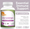 Zahler Elderberry Zinc Lozenges For Adults & Kids - Delicious Chewable Zinc & Sambucus Elderberry Lozenges For Immune Support - Kosher, Made In Usa - Zinc Supplements For Men & Women (90 Count)