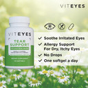 Viteyes Tear Support Eye Soothing Blend, Occasional Dry Eye Supplement, No Eye Drops, Redness Relief, Eye Vitamin, Allergy Support For Itchy Eyes, Omega-3 Fish Oil, 90 Softgels