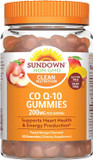 Sundown CoQ10 Gummies, Supports Heart Health, 200 mg, Peach Mango Flavor, 50 Count