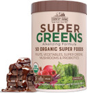Country Farms Super Greens Chocolate Flavor, 50 Organic Super Foods, Usda Organic Drink Mix, Fruits, Vegetables, Super Greens, Mushrooms & Probiotics, Supports Energy, 20 Servings, 10.6 Oz