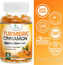 Turmeric Curcumin With Cinnamon & Ginger Gummies 95% Curcuminoids Black Pepper For Max Absorption Joint Support, Nature'S Tumeric Herbal Extract Supplement Gummy Capsules, Vegan, Non-Gmo - 60 Gummies