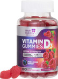 Vitamin D3 Gummies 5000 Iu (125 Mcg) - Extra Strength Vitamin D Gummy Dietary Supplement For Bone, Teeth, Muscle And Immune Health Support, Nature'S Berry Vitamin D Supplement, Non-Gmo - 60 Gummies